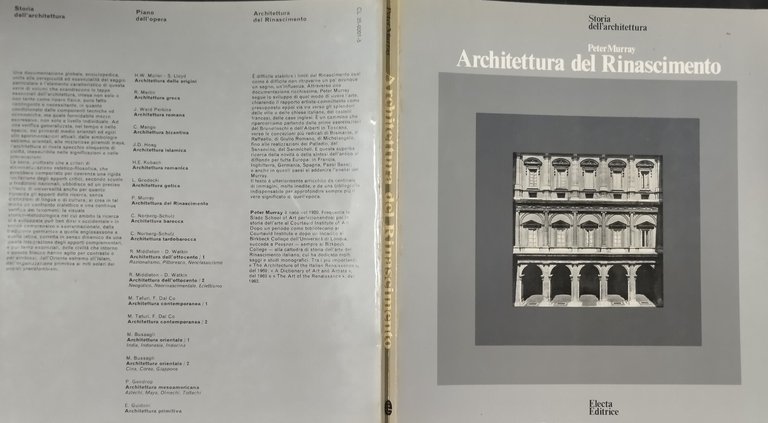 ARCHITETTURA DEL RINASCIMENTO di Peter Murray 1978 Electa Libro