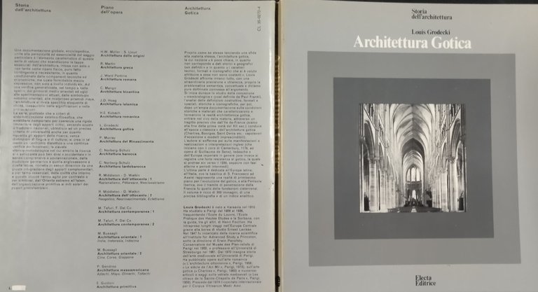 ARCHITETTURA GOTICA di Louis Grodecki 1976 Electa Libro storia dell'architettura