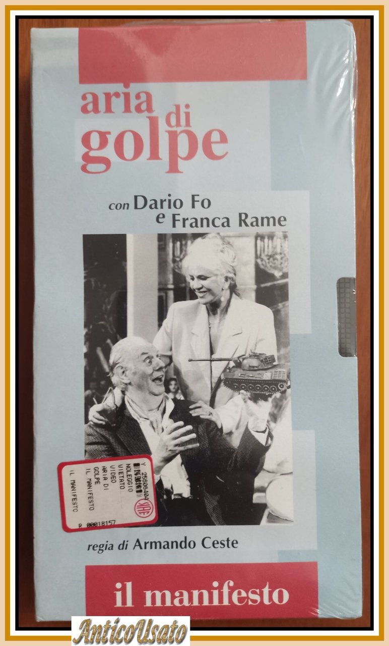 Aria di Golpe Dario Fo Franca Rame VHS Il Manifesto …