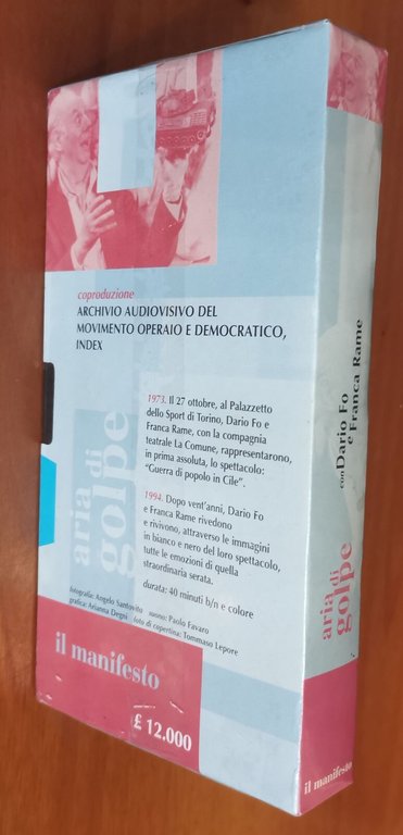 Aria di Golpe Dario Fo Franca Rame VHS Il Manifesto …