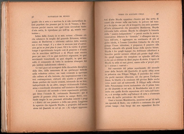 ARRIGO BOITO CAPITOLI BIOGRAFICI di Raffaello De Rensis 1942 Sansoni …