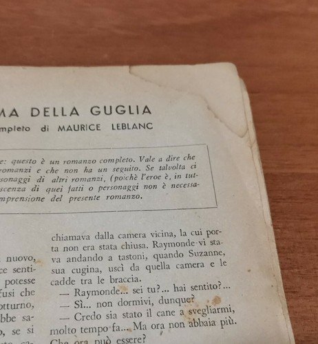 ARSENIO LUPIN L'ENIGMA DELLA GUGLIA di Maurice Leblanc 1952 Pagotto …