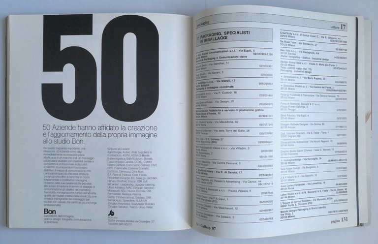 ART GALLERY 5 edizione 1987 Bragadin libro illustrazione graphic design …