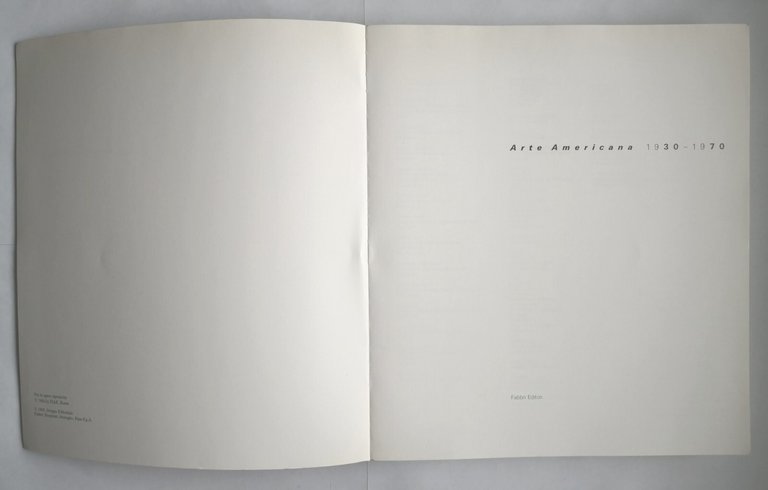 ARTE AMERICANA 1930 1970 Fabbri Editori 1992 Libro sulla