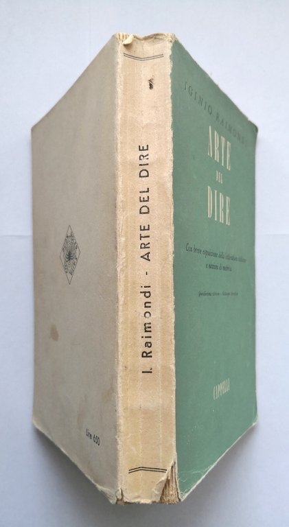 ARTE DEL DIRE di Iginio Raimondi 1953 Cappelli libro scolastico …