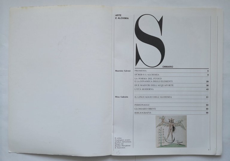 ARTE E ALCHIMIA di Maurizio Calvesi 1986 Giunti rivista art …