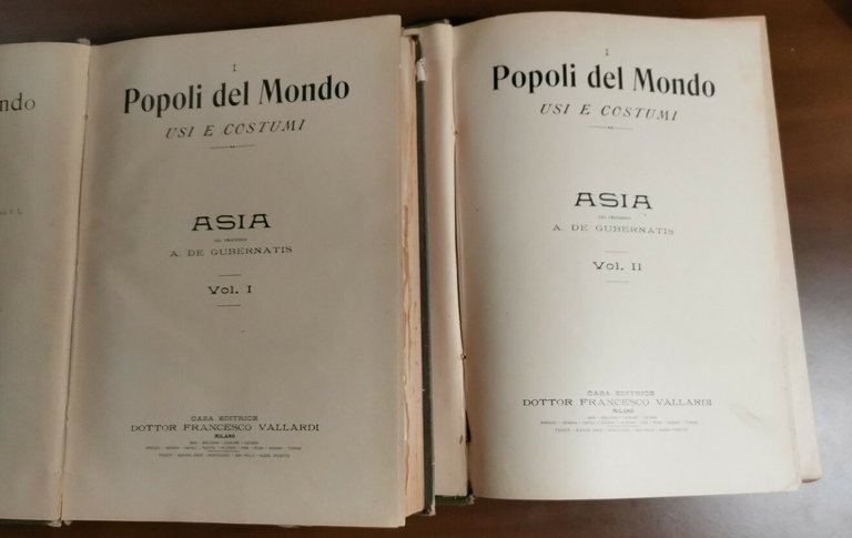 ASIA 2 volumi di De Gubernatis 1913? Vallardi Popoli del …