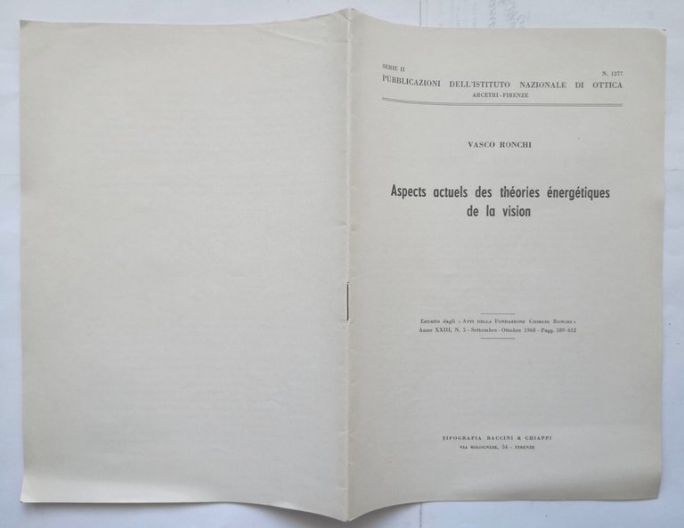 ASPECTS ACTUELS DES THEORIES ENERGETIQUES DE LA VISION di Vasco …