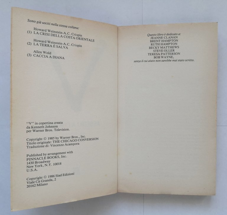 ASSEDIO A CHICAGO di Geo W Proctor 1986 Siad Edizioni …