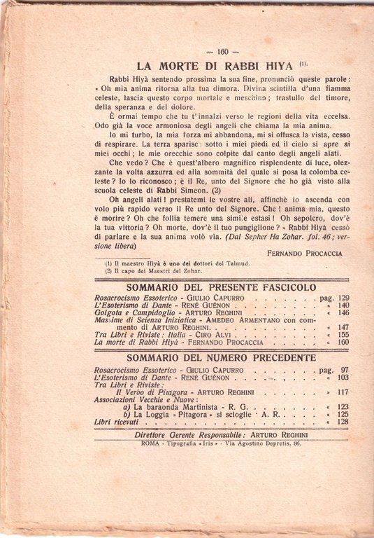 ATANOR rivista di Studi Iniziatici anno I numero 5 Maggio …