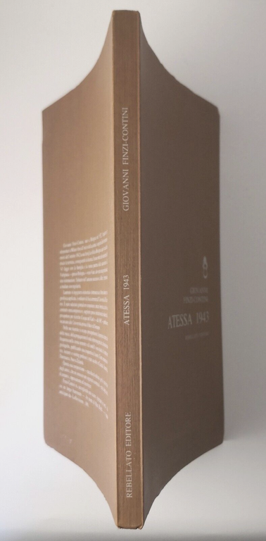 ATESSA 1943 di Giovanni Finzi Contini 1982 Rebellato Libro Poesie …