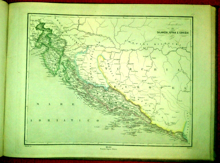 ATLANTE DI GEOGRAFIA UNIVERSALE Naymiller Allodi 1865? Pagnoni libro carte …