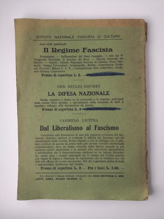 ATTI DEL V CONGRESSO NAZIONALE 1925 Ufficio Propaganda del PNF …