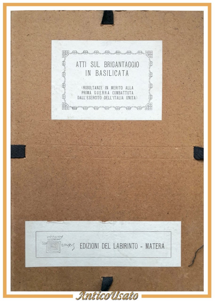 ATTI SUL BRIGANTAGGIO IN BASILICATA 1980 4 acqueforti Edizioni Del …