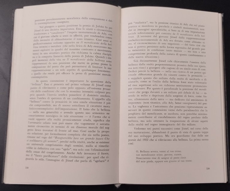 ATTILA JÒZSEF E L'ARTE MODERNA di Mèszàros 1964 Lerici Libro …
