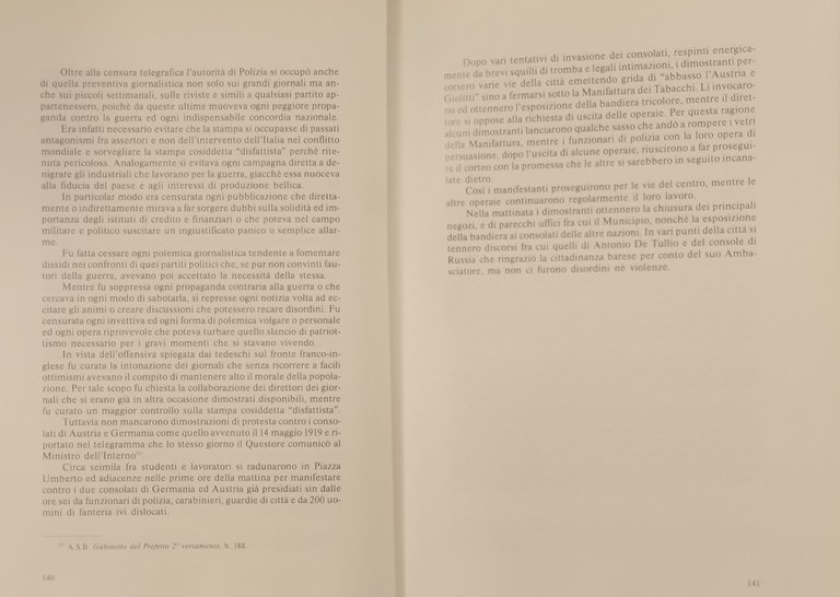 ATTIVITÀ DI POLIZIA POTERE POLITICO E SOCIETÀ CIVILE A BARI …