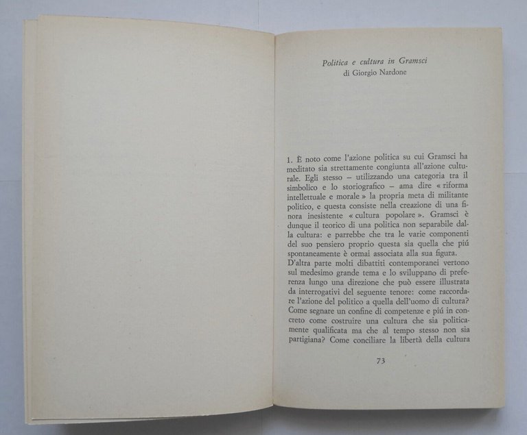 ATTUALITÀ DI GRAMSCI di Badaloni Agazzi Natta e altri 1977 …