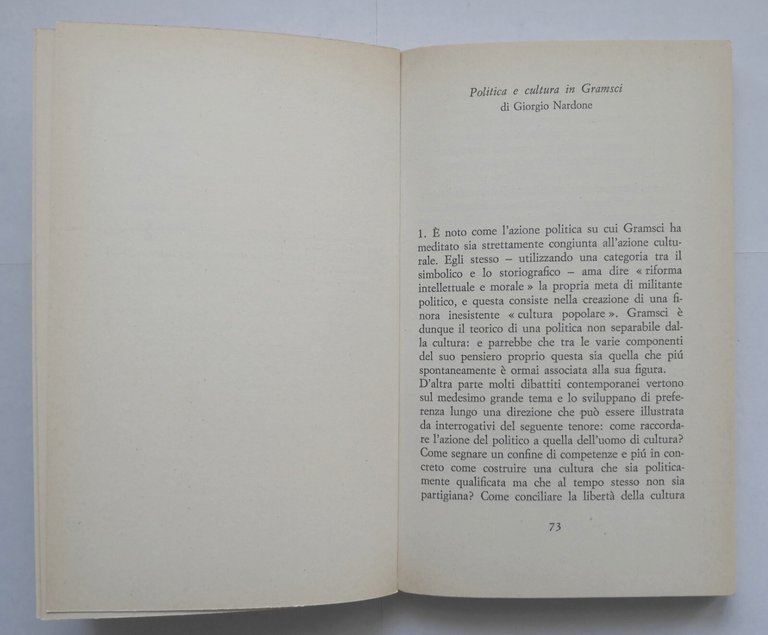 ATTUALITÀ DI GRAMSCI di Badaloni Agazzi Natta e altri 1977 …