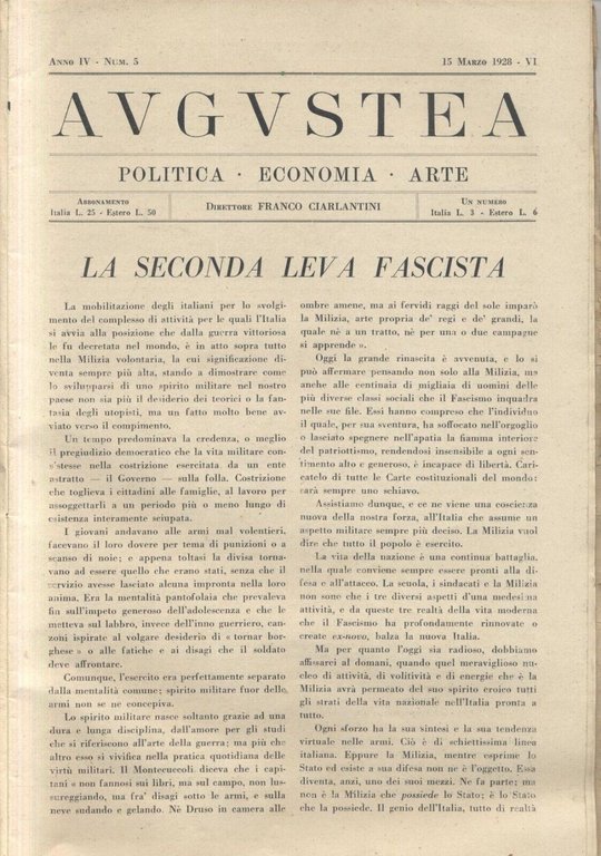 AUGUSTEA 3 Riviste di Politica Economia Arte numeri 1 5 …