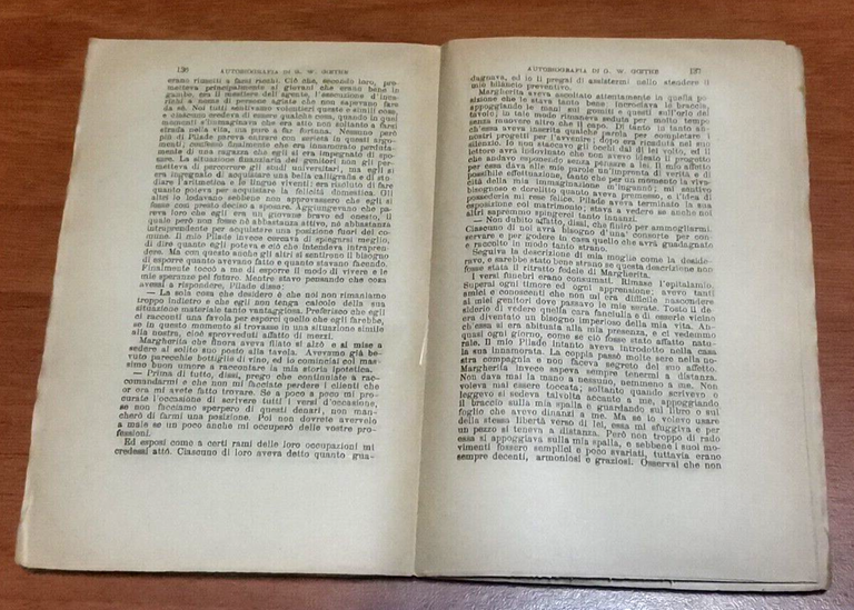 AUTOBIOGRAFIA di G W Goethe 1892 Sonzogno Libro antico biblioteca …