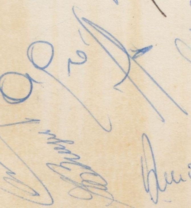 AUTOGRAFI CALCIATORI NAZIONALE ITALIANA 1972 1973 Zoff Mazzola Riva Chinaglia