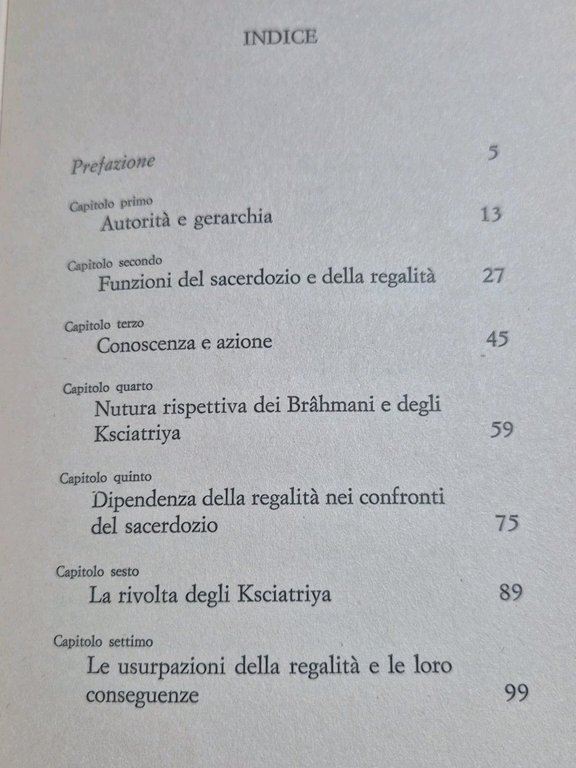 AUTORITÀ SPIRITUALE E POTERE TEMPORALE di Renè Guenon 1972 Rusconi …