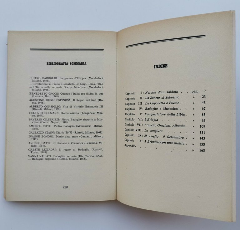 BADOGLIO RE DI COMPLEMENTO Alberto Consiglio 1964 Cino Del Duca …