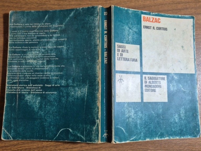 BALZAC di Ernst Curtius 1969 Il Saggiatore I edizione saggi …
