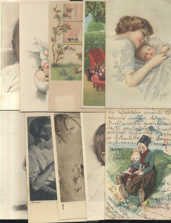 Bambini 104 cartoline Vintage Da Collezione pochi doppioni viaggiate e …