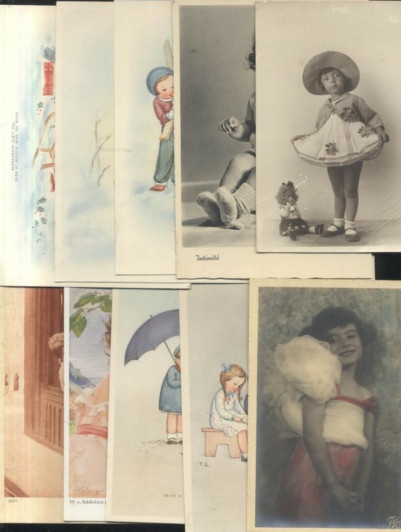 Bambini 104 cartoline Vintage Da Collezione pochi doppioni viaggiate e …