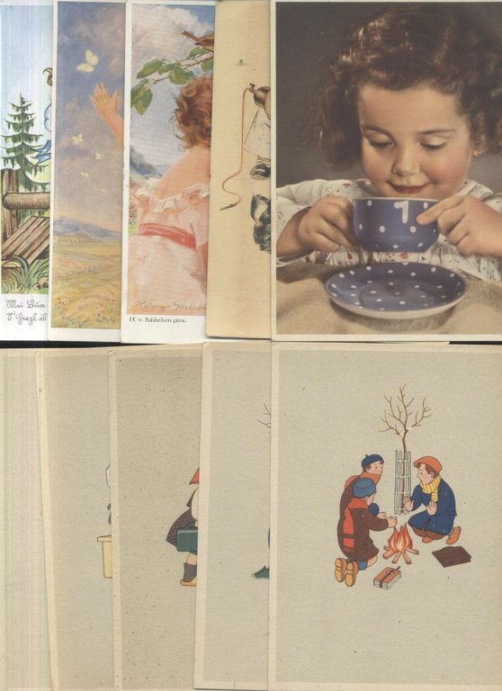 Bambini 104 cartoline Vintage Da Collezione pochi doppioni viaggiate e …