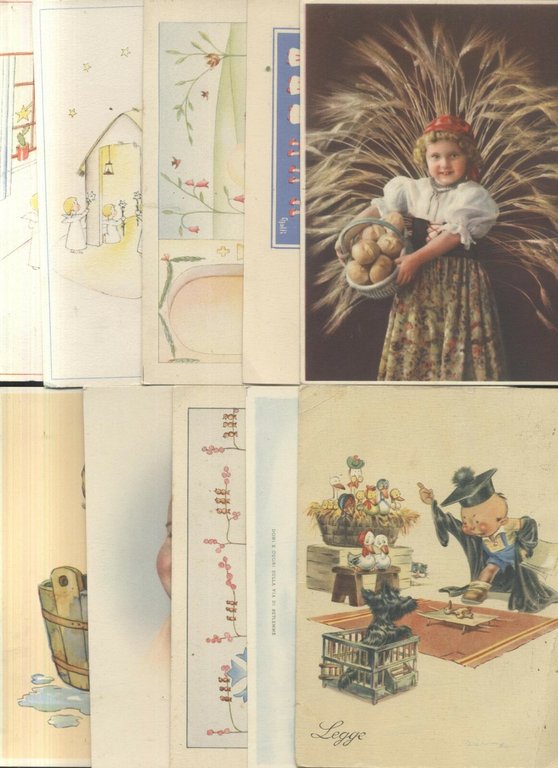 Bambini 104 cartoline Vintage Da Collezione pochi doppioni viaggiate e …