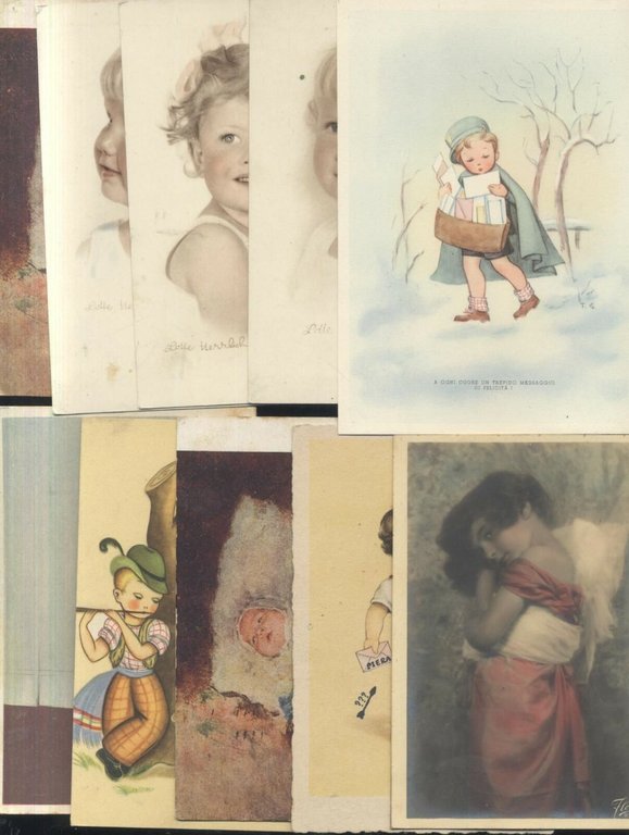 Bambini 104 cartoline Vintage Da Collezione pochi doppioni viaggiate e …