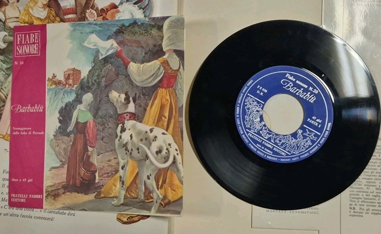 BARBABLÙ di Charles Perrault FIABE SONORE Fabbri libro + DISCO …