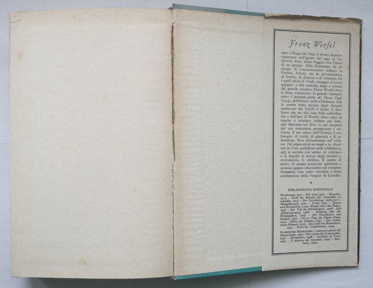 BARBARA di Franz Werfel 1952 Mondadori libro grandi narratori romanzo