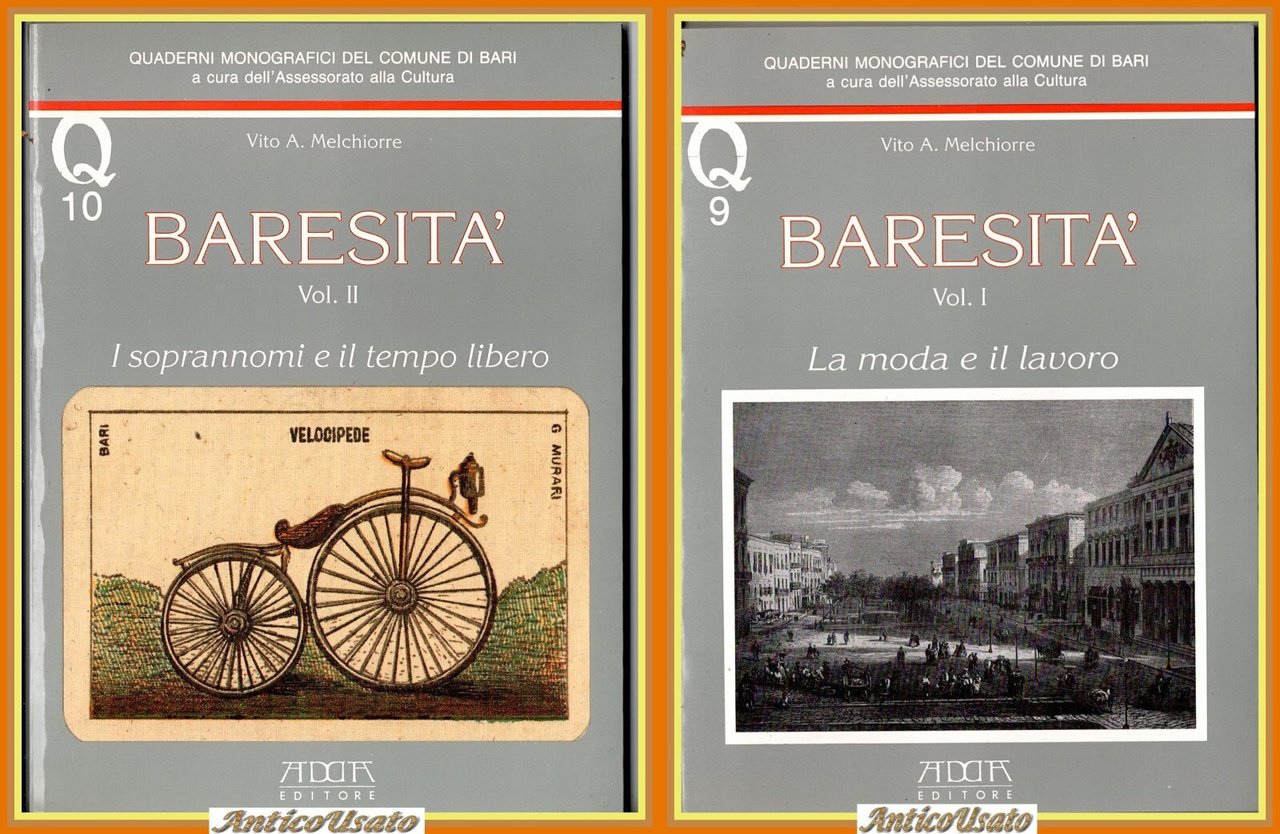 BARESITÀ di Vito A Melchiore 2 volumi 1992 ADDA Libro …