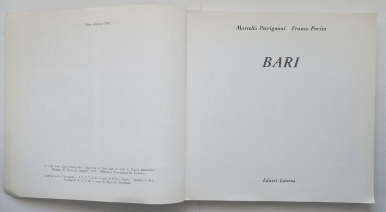 BARI di Marcello Petrignani Franco Porsia 1982 Laterza città storia … | Immagine Gallery 5