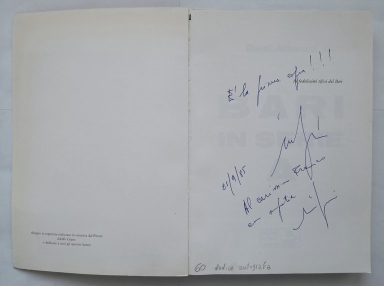 BARI IN SERIE A di Gianni Antonucci 1985 Laterza Libro …