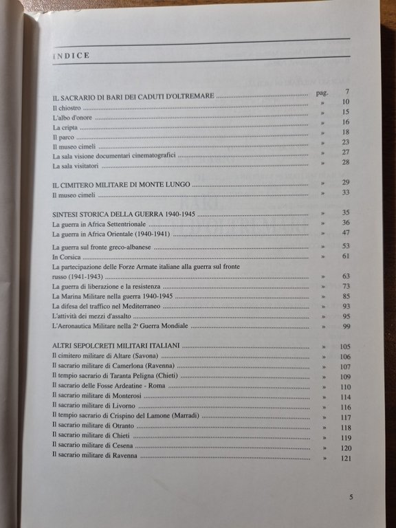 BARI MONTE LUNGO ED ALTRI IN ITALIA sacrari militari II …