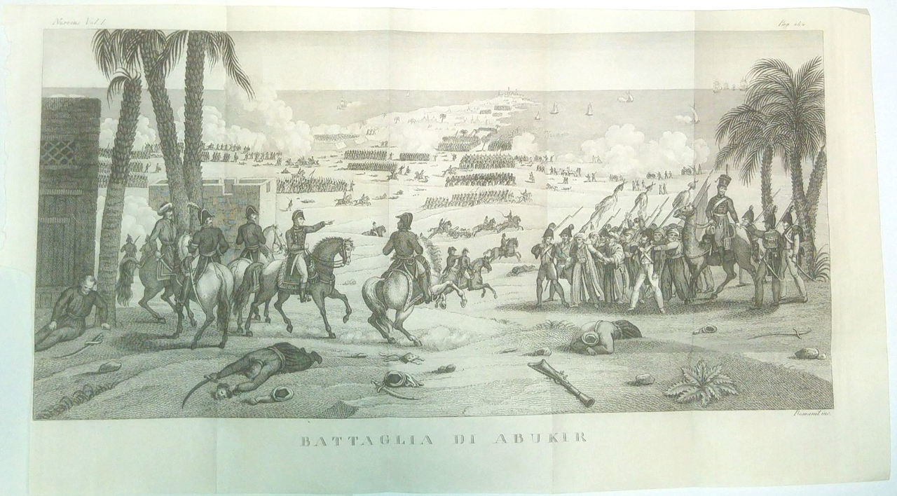 BATTAGLIA DI ABUKIR Norvins Napoleone Incisione Stampa Rame 800 Piomanil … | Immagine principale