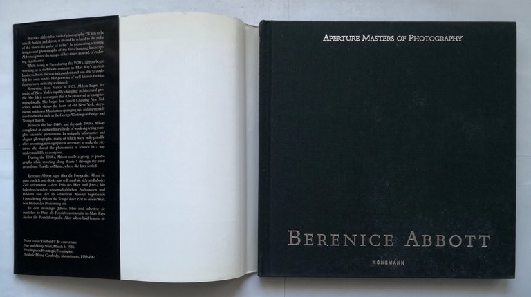 BERENICE ABBOTT 1997 Konemann aperture masters of Photography Libro fotografie
