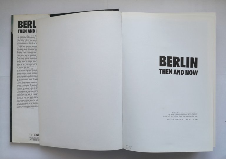 BERLIN THEN AND NOW di Tony Le Tissier 1992 After …