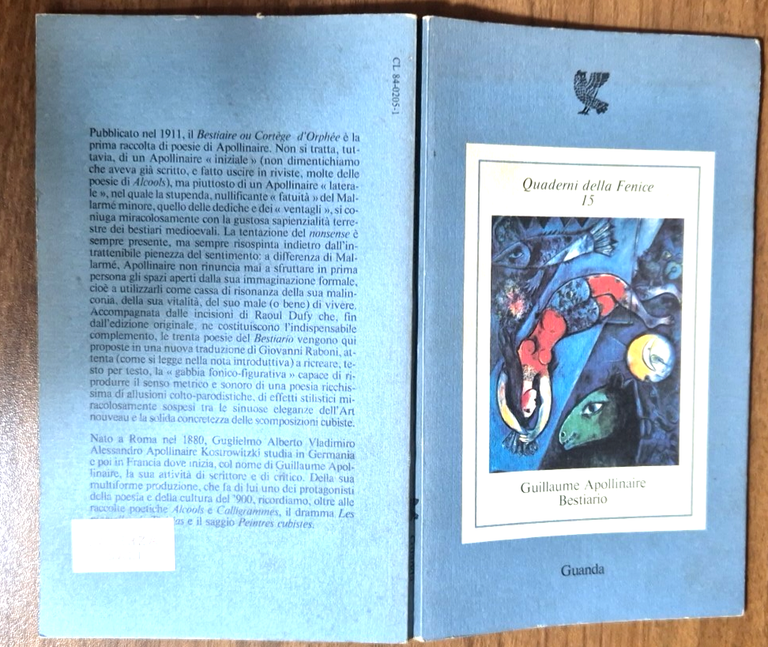 BESTIARIO di Guillaume Apollinaire 1983 Guanda quaderni della Fenice Libro