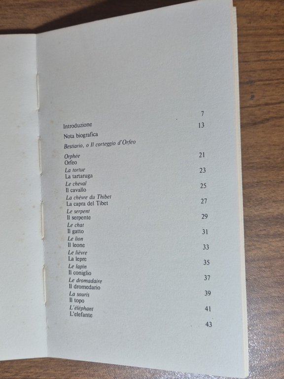 BESTIARIO di Guillaume Apollinaire 1983 Guanda quaderni della Fenice Libro