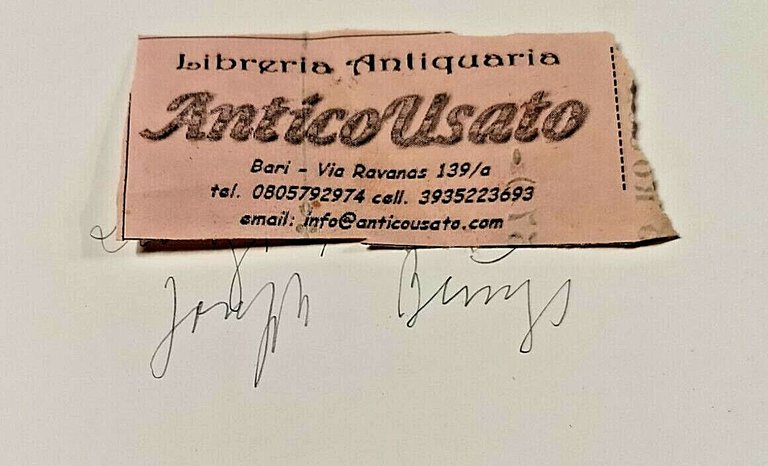 BEUYS TRACCE IN ITALIA di Germano Celant AUTOGRAFATO artista 1978 …