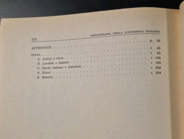 BIBLIOGRAFIA DELLA LINGUISTICA ITALIANA volume 3 di Robert Hall 1976 …