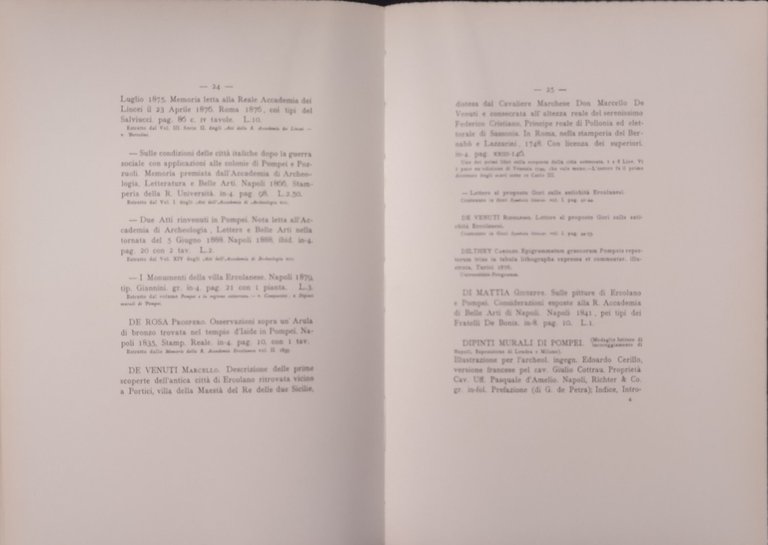 BIBLIOGRAFIA DI POMPEI ERCOLANO E STABIA Friedrich Furchheim 1972 Regina …