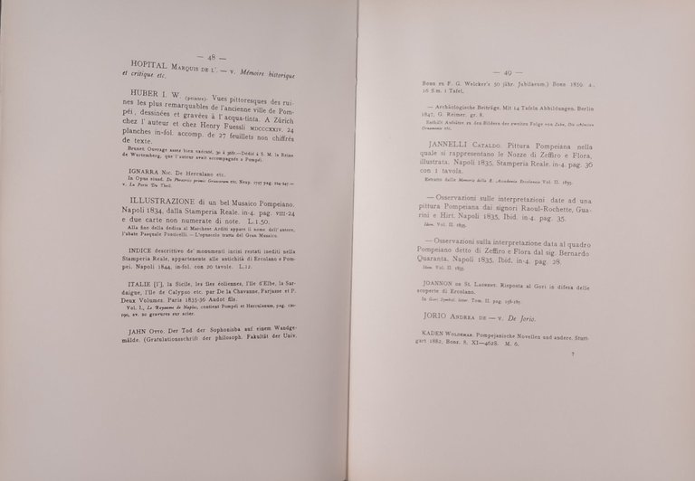 BIBLIOGRAFIA DI POMPEI ERCOLANO E STABIA Friedrich Furchheim 1972 Regina …