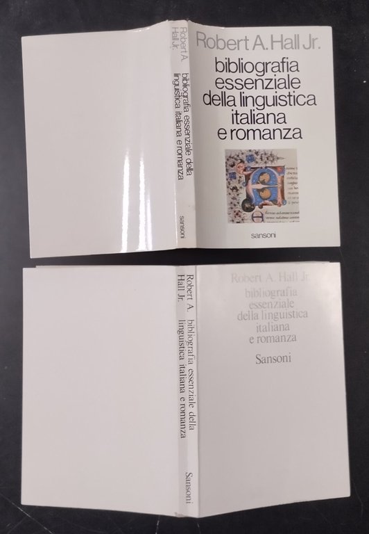 BIBLIOGRAFIA ESSENZIALE DELLA LINGUISTICA ITALIANA E ROMANZA di Hall 1973 …