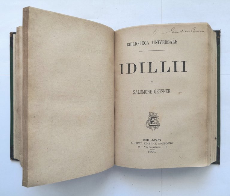 BIBLIOTECA UNIVERSALE 7 volumi Sonzogno 1900 Fausto Heine Nibelunghi Gessner